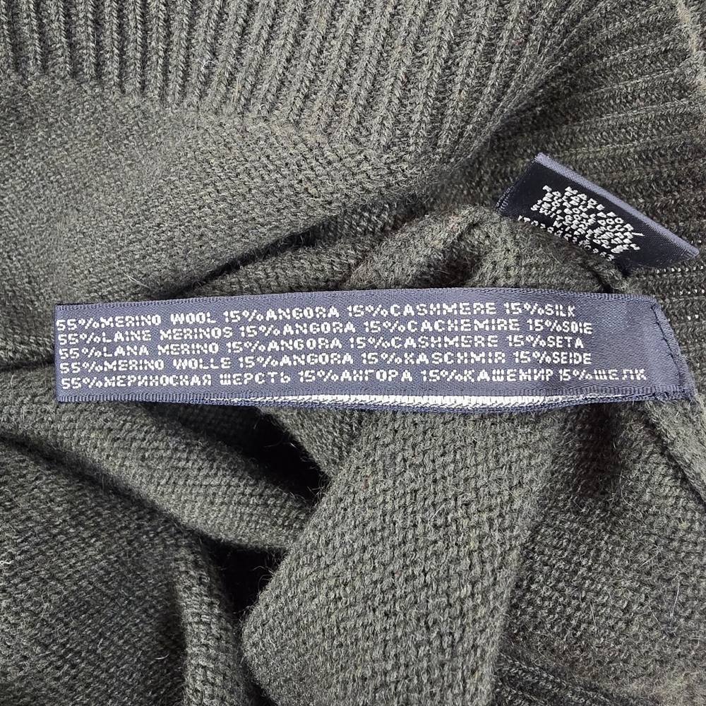 RALPH LAUREN Black Label Olive Green Turtleneck  Tunic Sweater  size M - Picture 4 of 7
